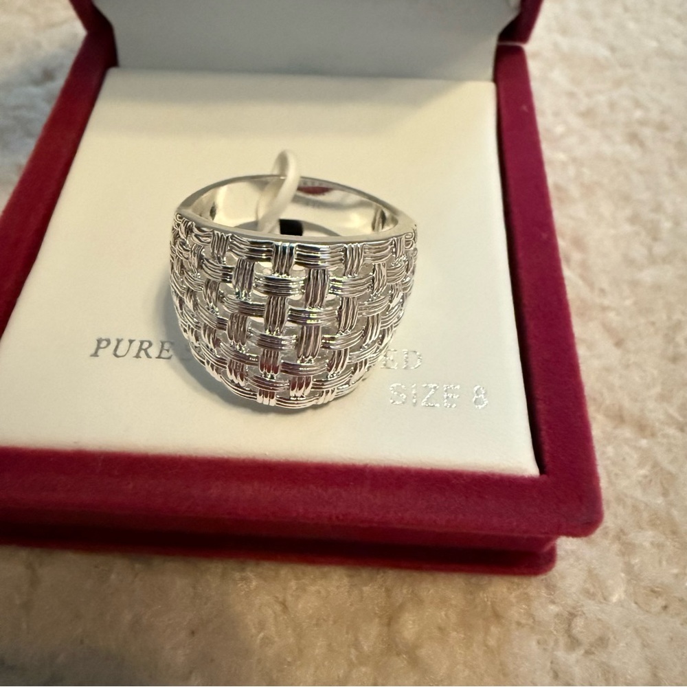 Sophisticated Silver Woven Ring